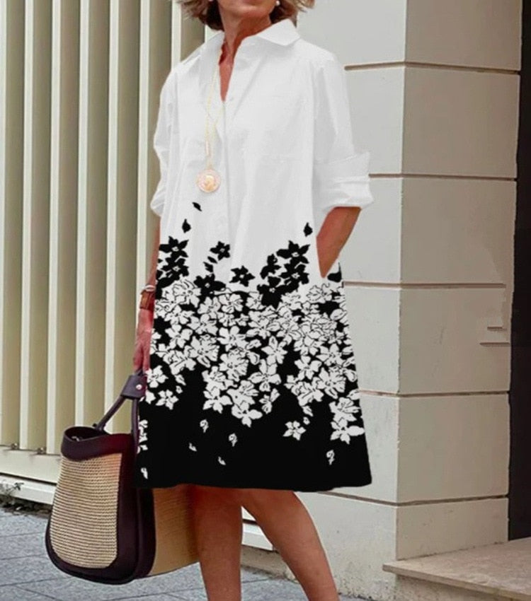 Variant image for Dam Midi Klänning A-linjeformad Polyester med Hopfällbar Krage-41