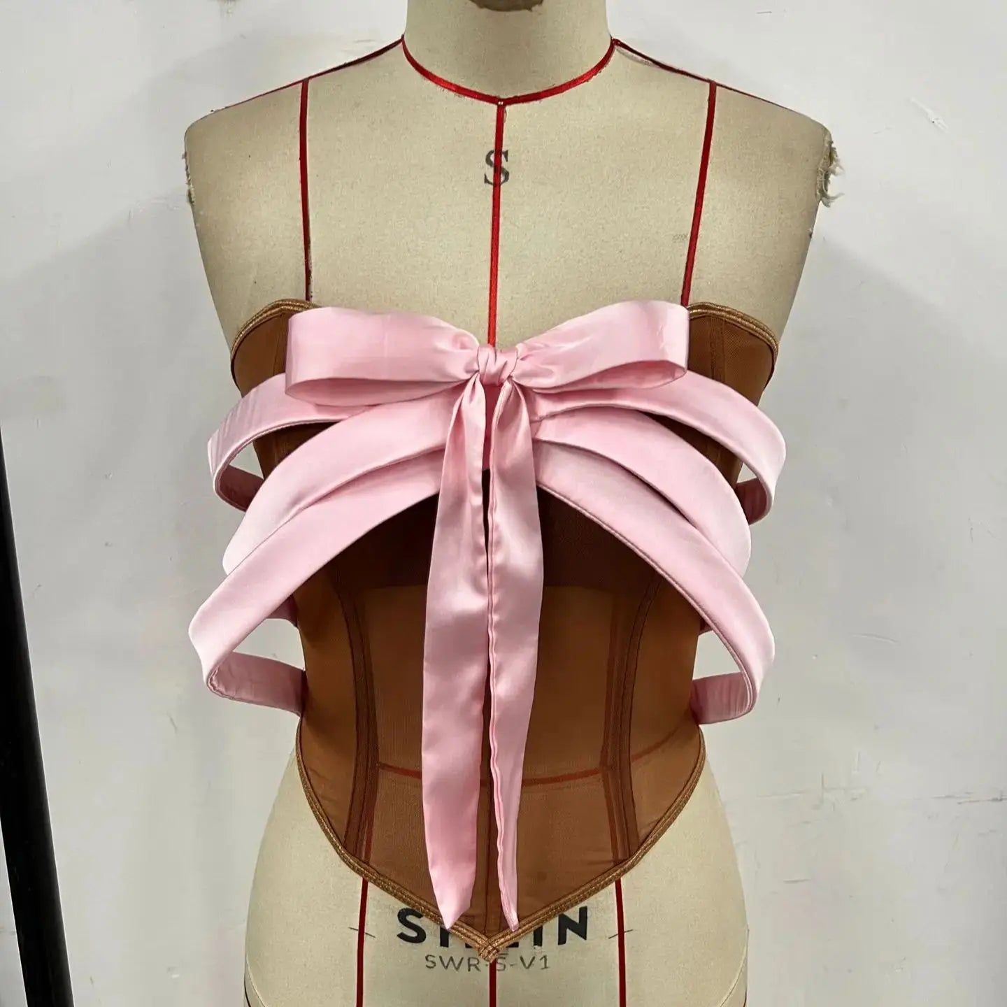 Dam Bustier med Slingdekoration Polyester Spandex-1