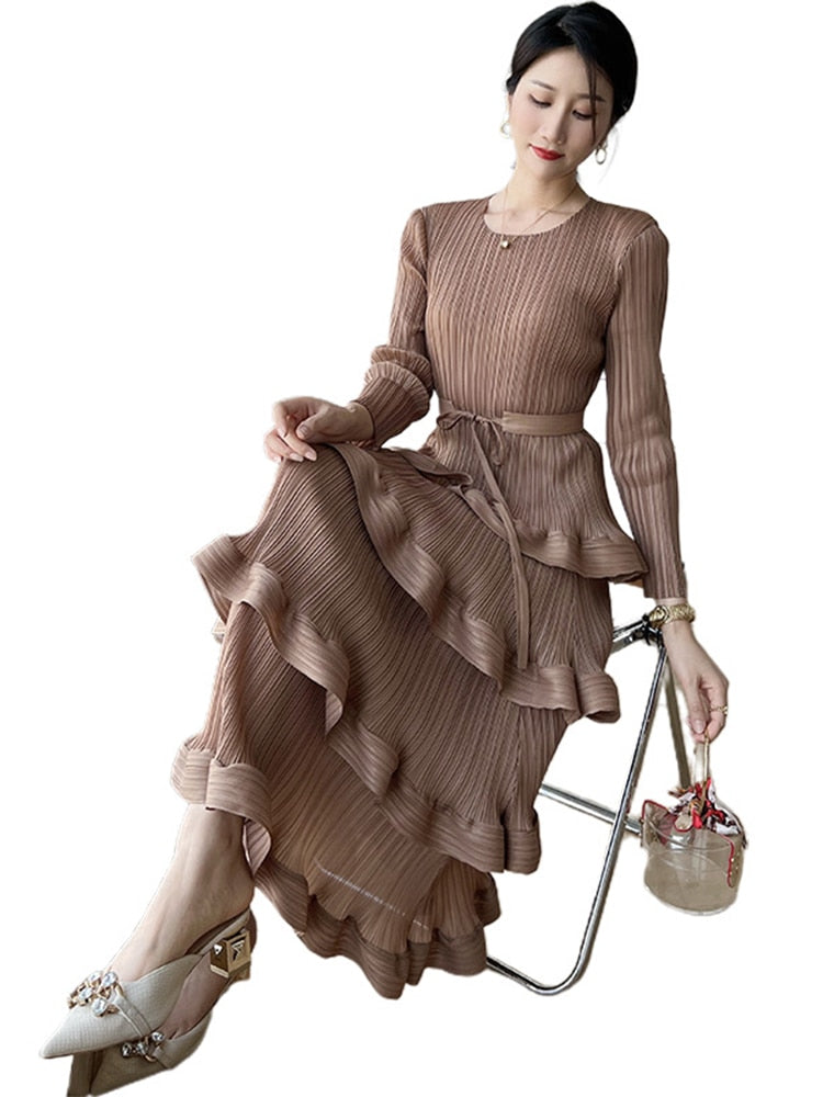 Maxiklänning Dam A-linjeformad Lätt Polyester-6