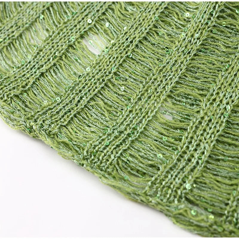 Dam Rockset Paljetter Medium Stretch Polyester Ovanför Knäet-6