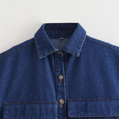 Dam Crop Top med Praktiska Fickor i Polyester 3