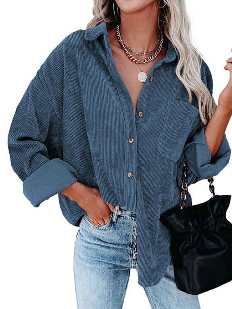 Dam Kappa Polo Stil Kord Polyester och Bomull-6