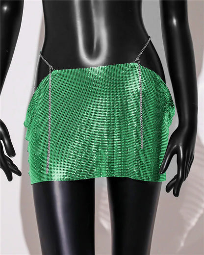 Variant image for Dam Minirock Avslappnad Stil Paljetter Polyester Elastan-7