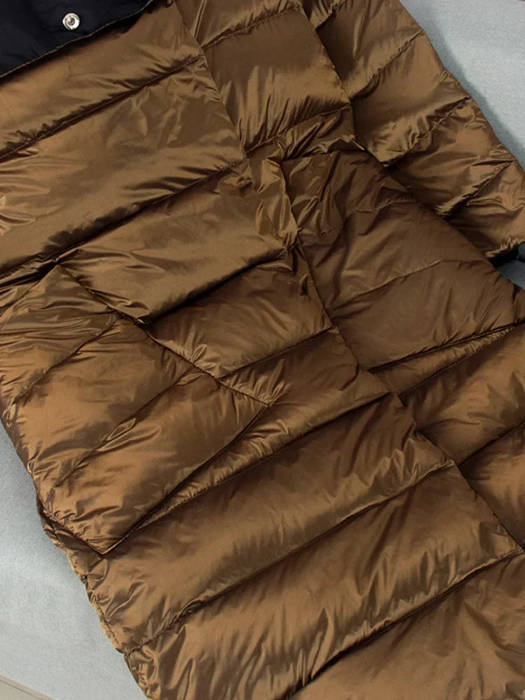 Lång Kappa för Damer i Mönstrad Ullmix – Tidlös Design med Praktiska Fickor, Perfekt för Höst och Vinter 4