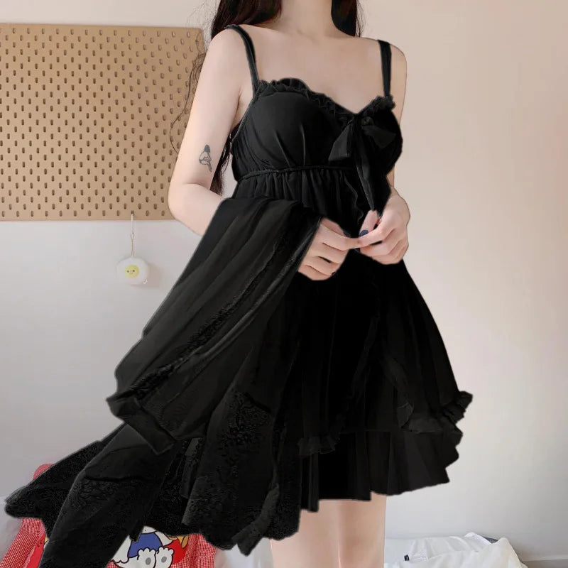 Dam Nattklänning med V-Hals i Mjuk Polyester - Lång och Enfärgad för Komfort och Stil 1