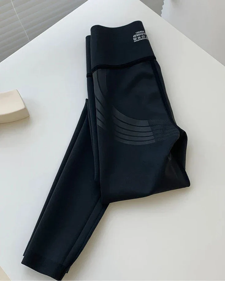 Dam Leggings Hög Midja Sömlös Polyester Spandex-4