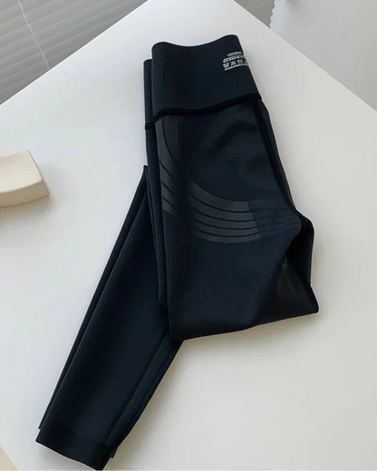 Dam Leggings Hög Midja Sömlös Polyester Spandex-4
