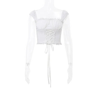 Dam Corsage Top Lekfull Polyester-1