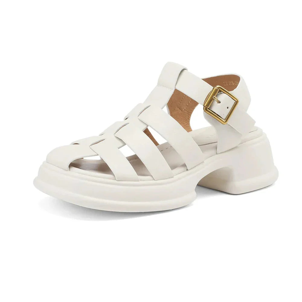 Dam Sandaler Gladiatorer med Spänne i Ädla Material-5