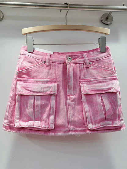 Tjej Kjol A-Linje Mönstrad Bomullspolyester-2