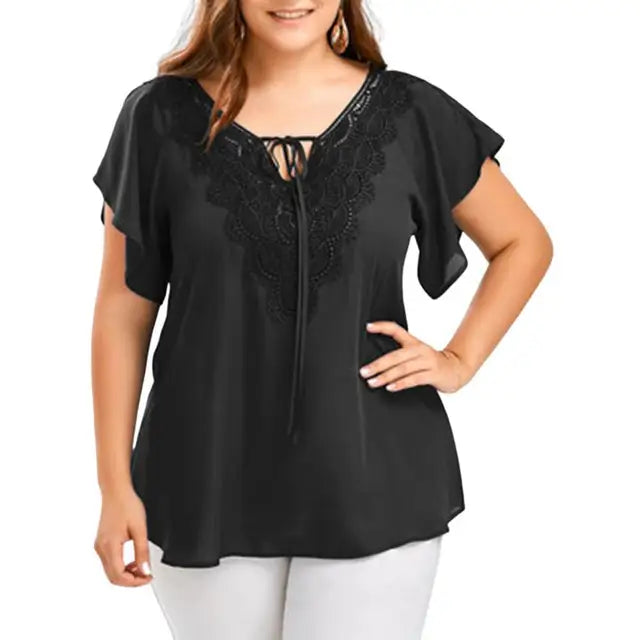 Vit Blus Dam Elegant Design Högkvalitativ Polyester-4