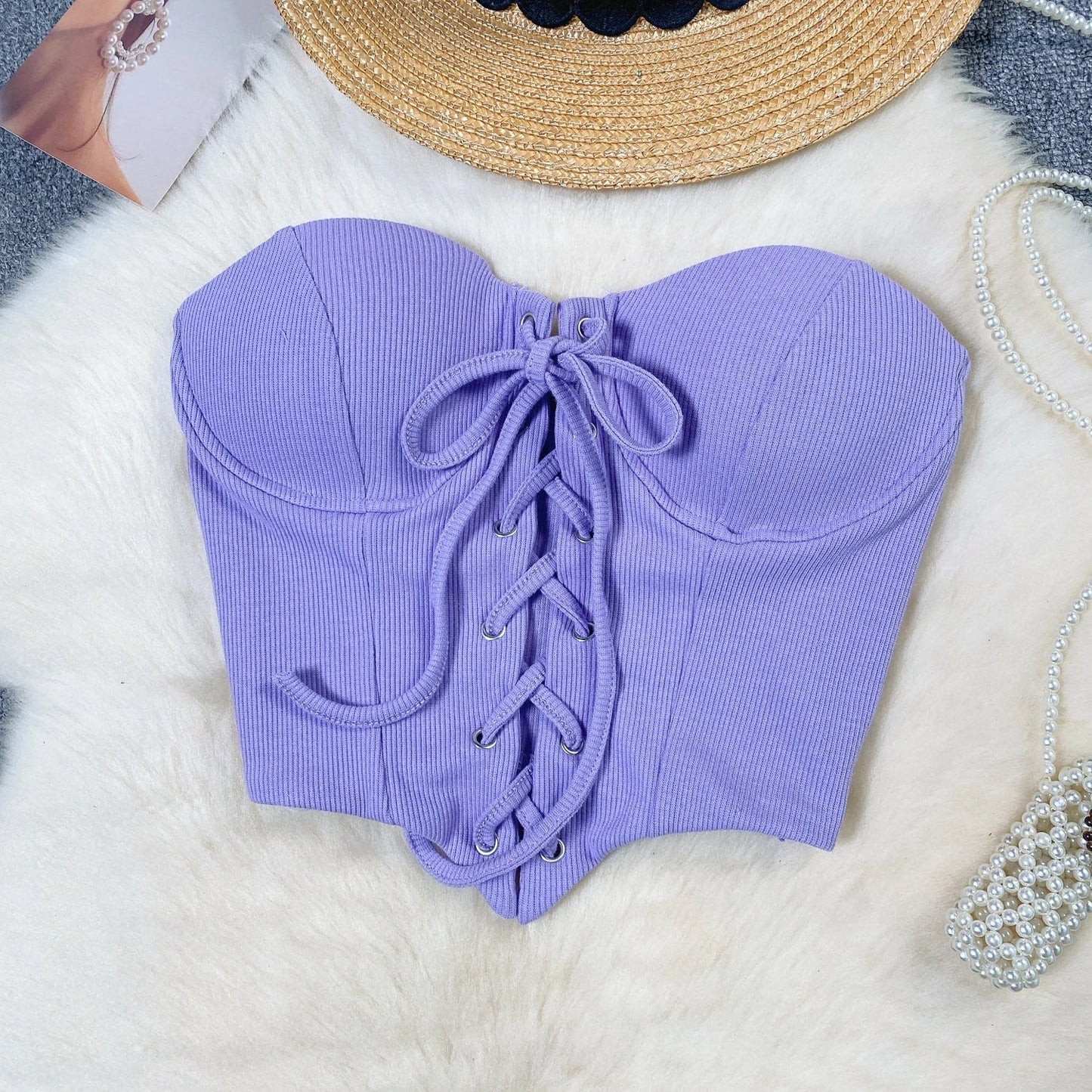 Variant image for Dam Bustier Enfärgad Polyester Klubbplagg-8