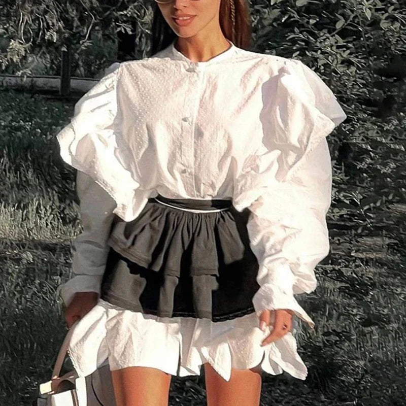 Damer Miniklänning Lapptäckdesign Polyester Spandex-3