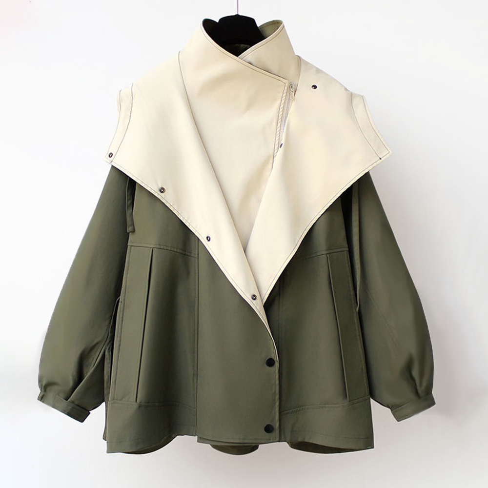 Dam Trenchcoat Lång Klassisk Högkvalitativ Tyg 3