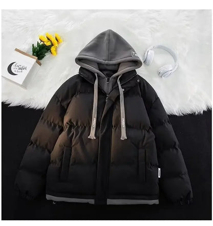 Variant image for Unisex Vinterjacka Kontrastpaneler Mjuk Polyester Fyllning-3