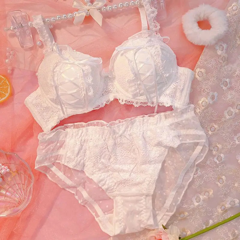 Kvinnors BH-set Lolita Look Trådlös Polyester-1