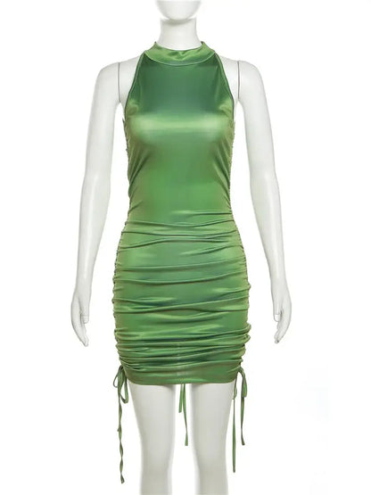 Kvinnors Mini Klänning Tätt Sittande Polyester Spandex-5