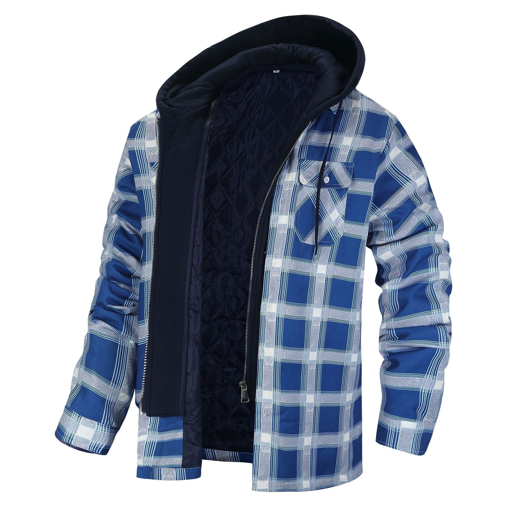Herrjacka med Huva i Bomullsblandning Elegant Casual-1