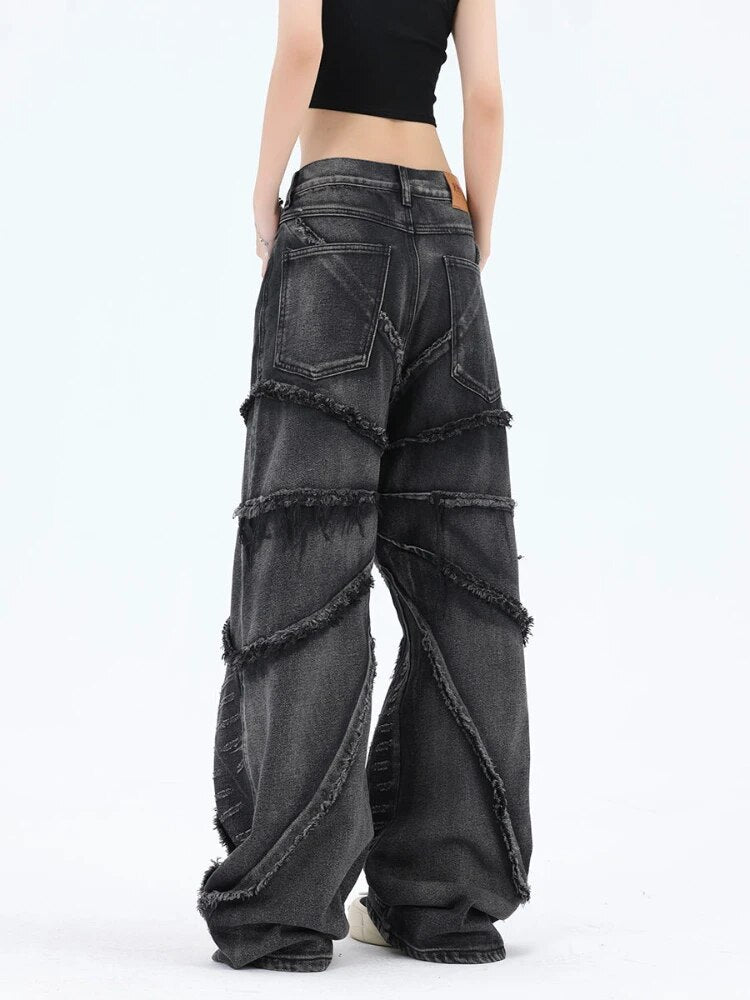 Dam Jeans Stretch Vid Passform Låg Midja Polyester-3