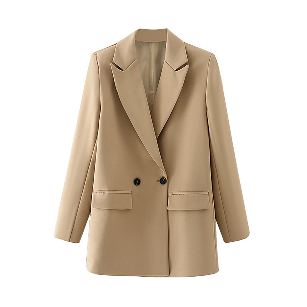 Dam Blazer Stickad Elegant 100% Akryl Tidlös Design 9
