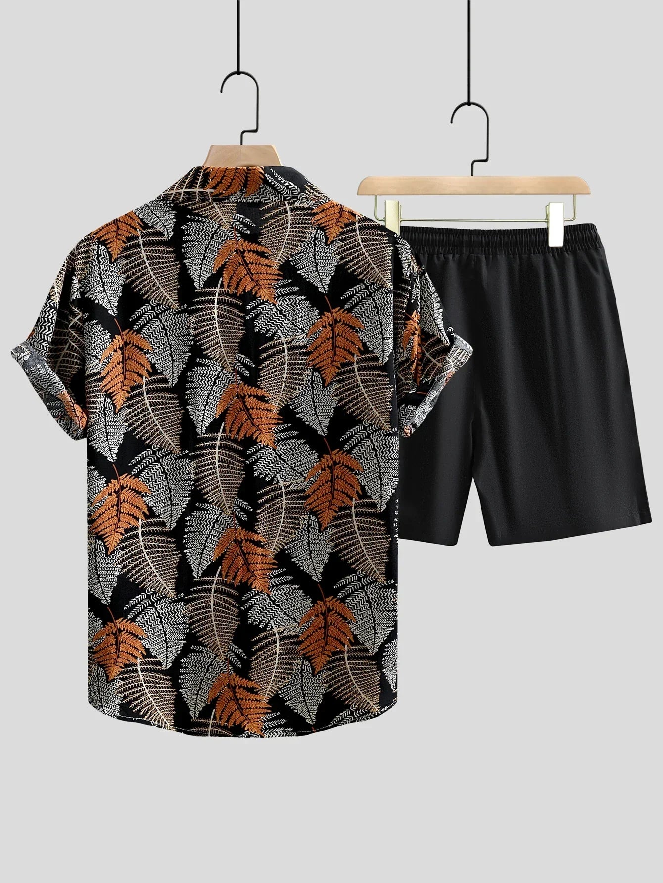 Tvådelat Set Dam Vintage Polyester för Sommarbruk-2