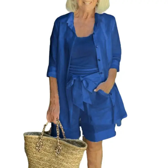 Variant image for Dam Kort Klänning Vintageinspirerad 100% Bomull för Sommar Fest-6