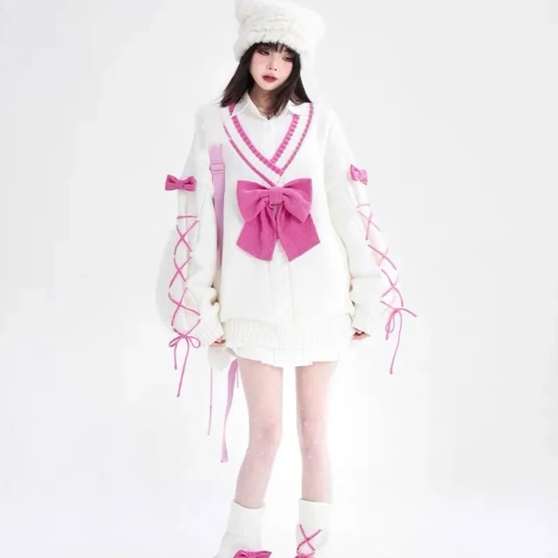 Dam Tröja V-Hals Polyester Chic-2