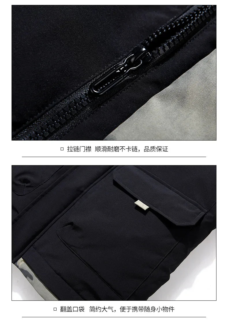 Herrparka Huva Vindavvisande 100% Bomull-5