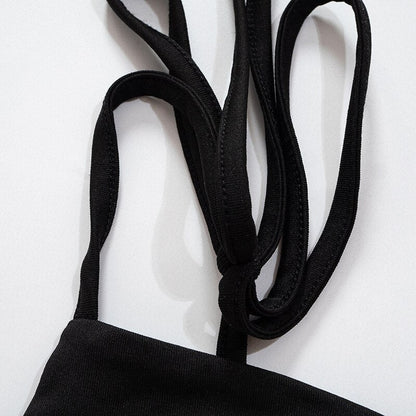 Kvinnors Miniklänning Asymmetrisk O-Hals Polyester-5