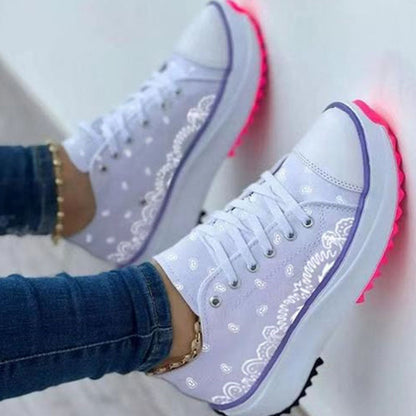 Dam Sneakers Blommig Design Canvas-1