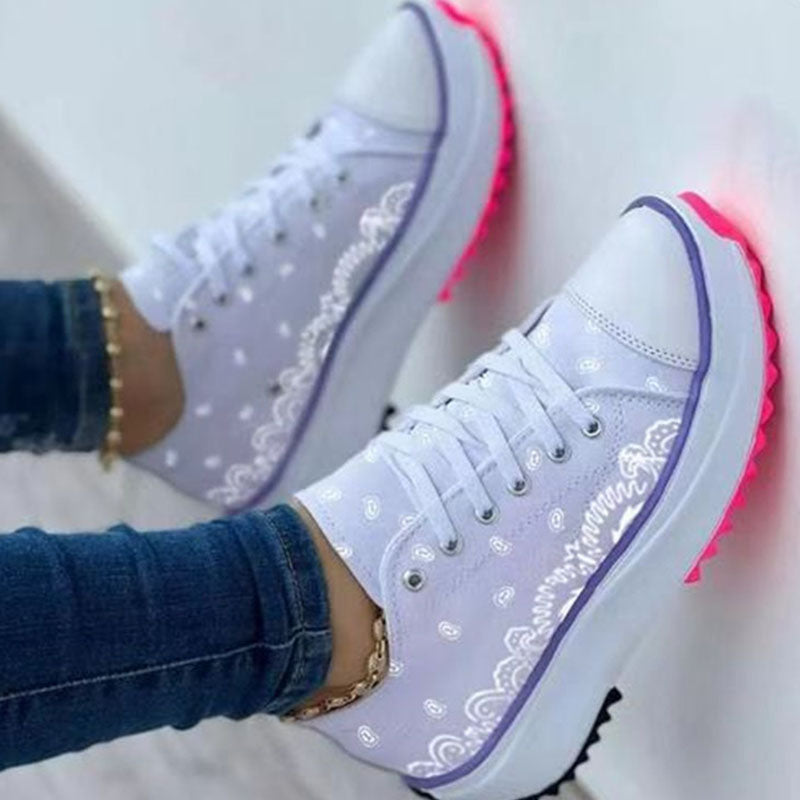 Variant image for Dam Sneakers Blommig Design Canvas-1