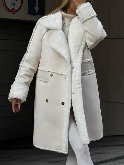 Dam Kappa Lång Syntetisk Päls Elegant-2