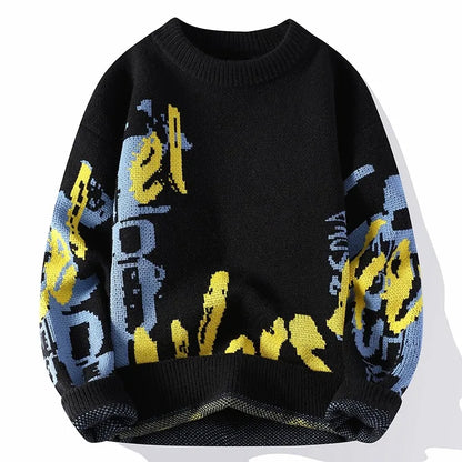 Herr Tröja Casual Grafisk Utskrift Mjuk Bomull-3