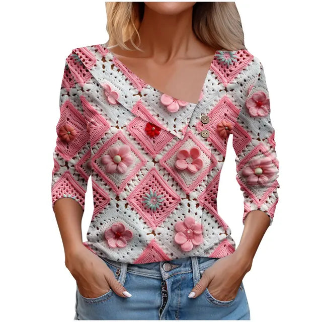 Variant image for Vit Dam Blus Lätt Luftig Polyester Avslappnad Passform-46