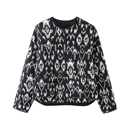 Damjacka Kort Vadderad Polyester Mångsidig Design-4