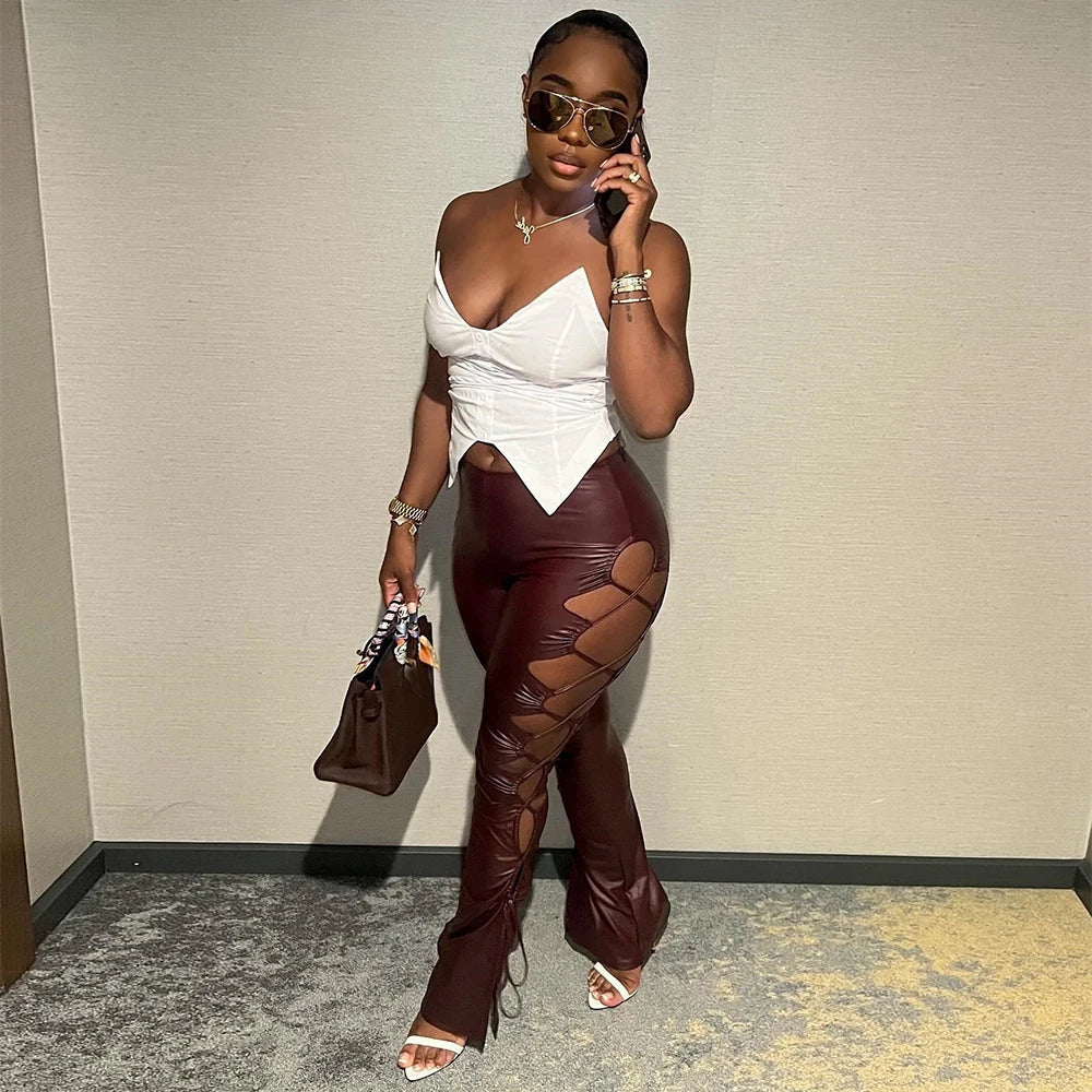 Dam Crop Top Kort Ärmar Bomullsblandning-3