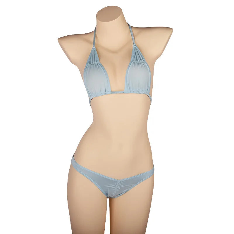 Variant image for Dam Bikini Set Monokrom Spandex med Glittrande Detaljer-3