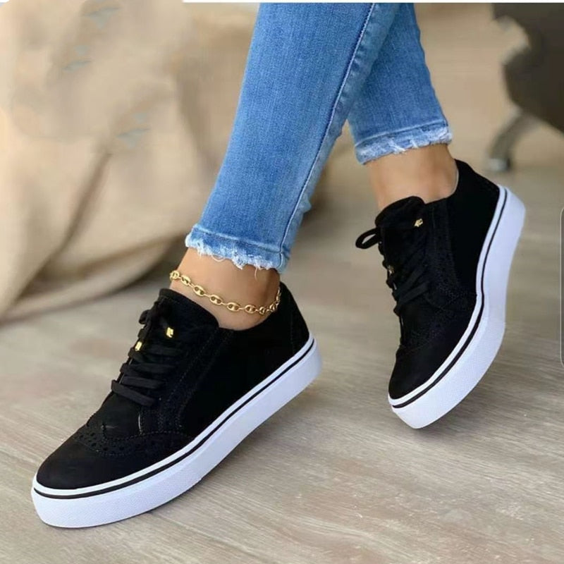 Dam Sneakers Ortopedisk Design Andningsbart Material-1