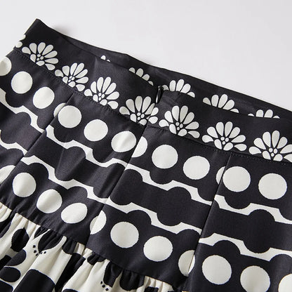 Damernas Sommarklänning Set i Polyester med Kjol och Top Ärmlös Midsommarklänning-5