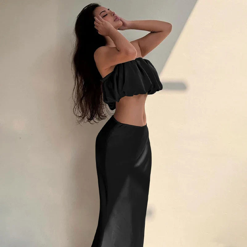 Damklänning med Regelbundna Ärmar i Spandex och Polyester-2