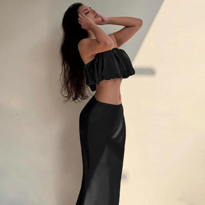 Damklänning med Regelbundna Ärmar i Spandex och Polyester-2