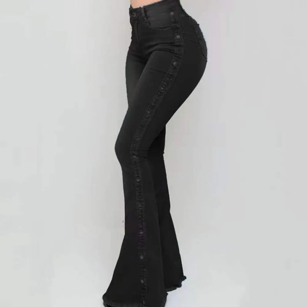 Damjeans Hög Midja Stretch Slim Fit Polyester-5