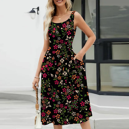 Kvinnors Klänning Justerbar Enkel Bomull 6