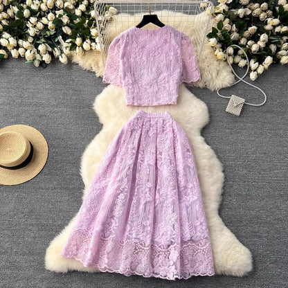 Damklänning Puffärmar A-Line Bomull-2