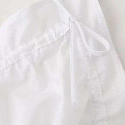 Dam Topp Snörning Veckad Design Festtoppar 100% Polyester 3