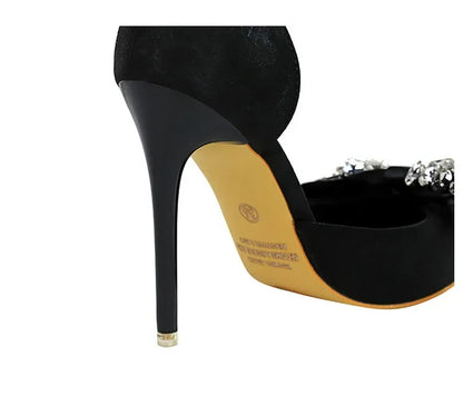 Dam Pumps Spetsig Design PU-Material Eleganta och Bekväma Skor-6