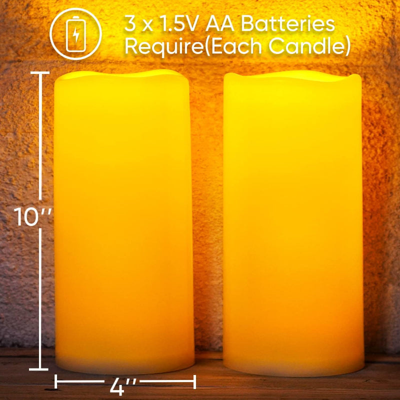 Utomhus Ljus Duo Vattentålig Flameless Med Fjärrkontroll-3