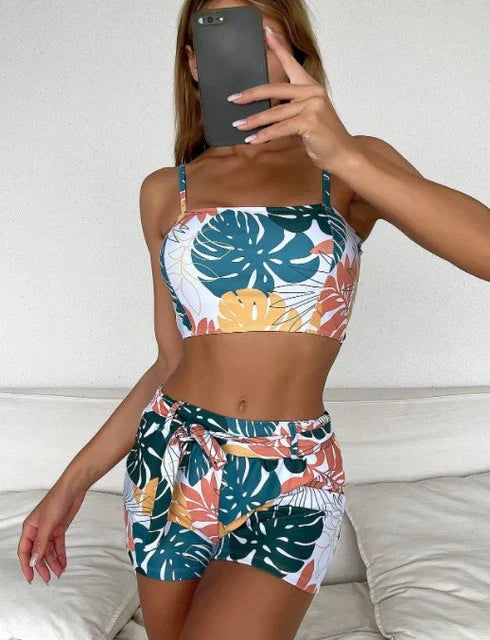 Variant image for Bikini Dam Blommigt Tryck Lätt Material-5