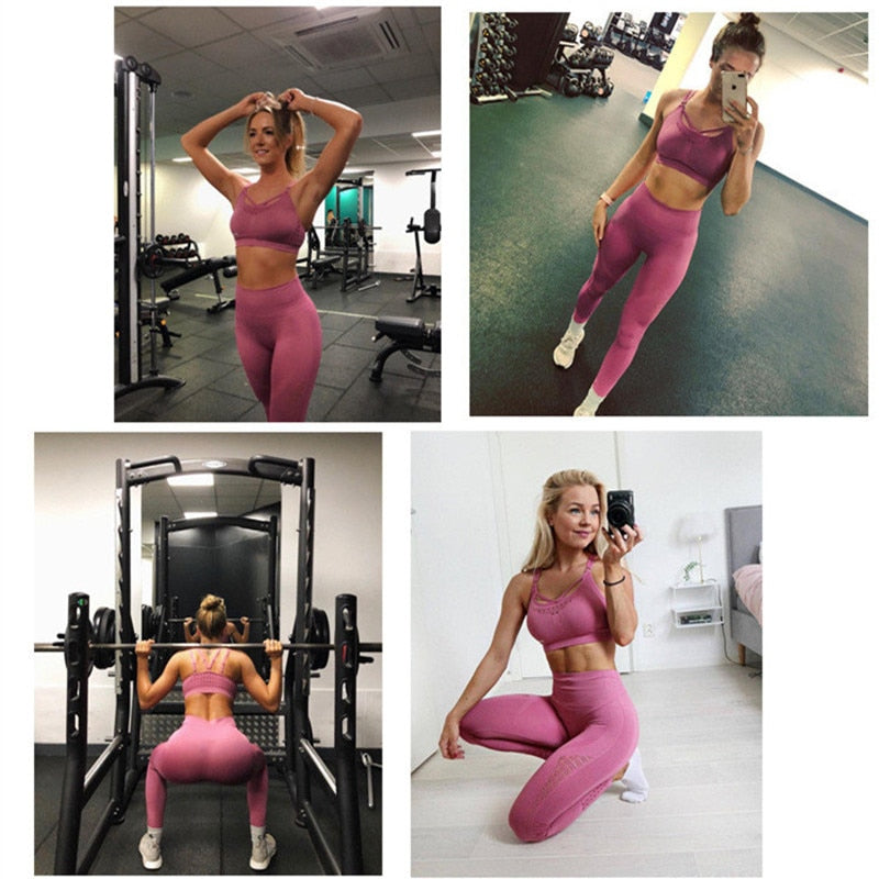 Dam Aktiv Set Ärmlös Spandex För Träning-3
