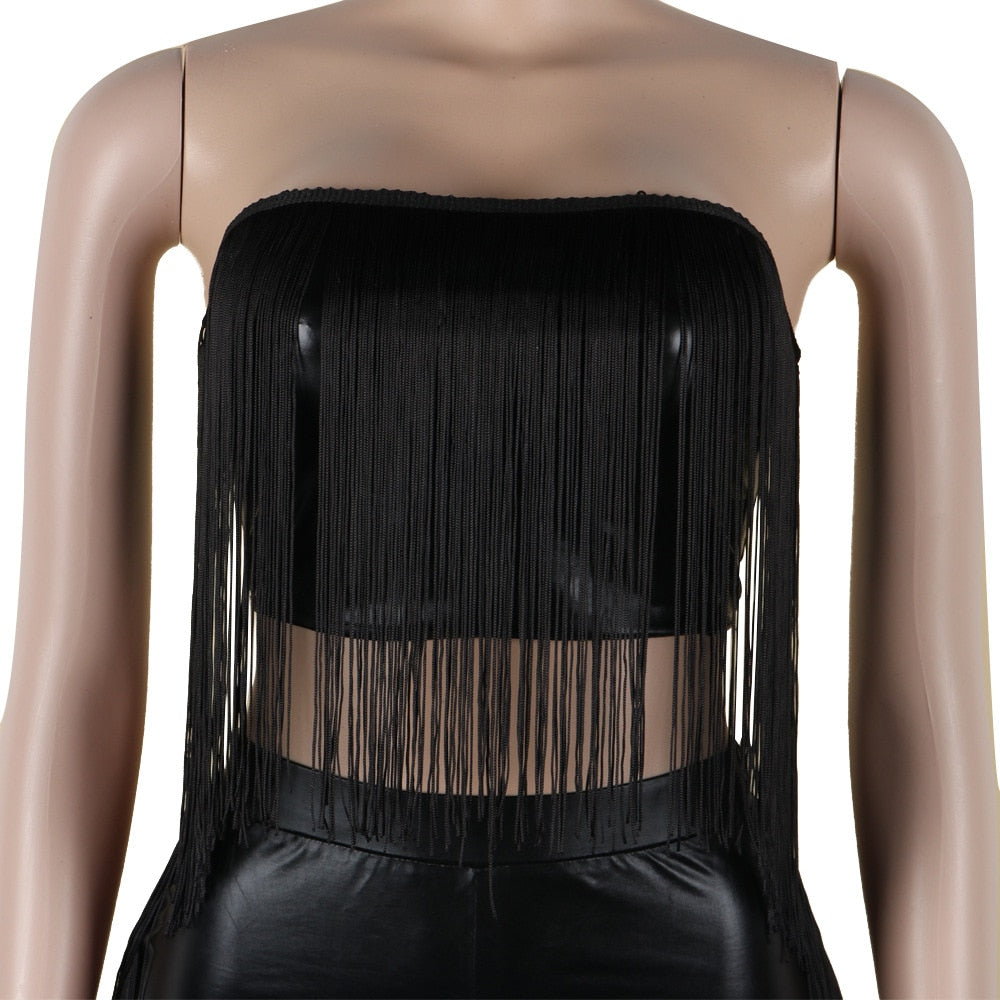 Dam Byxor med Resår i Midjan PU Läder Snygga och Eleganta-5